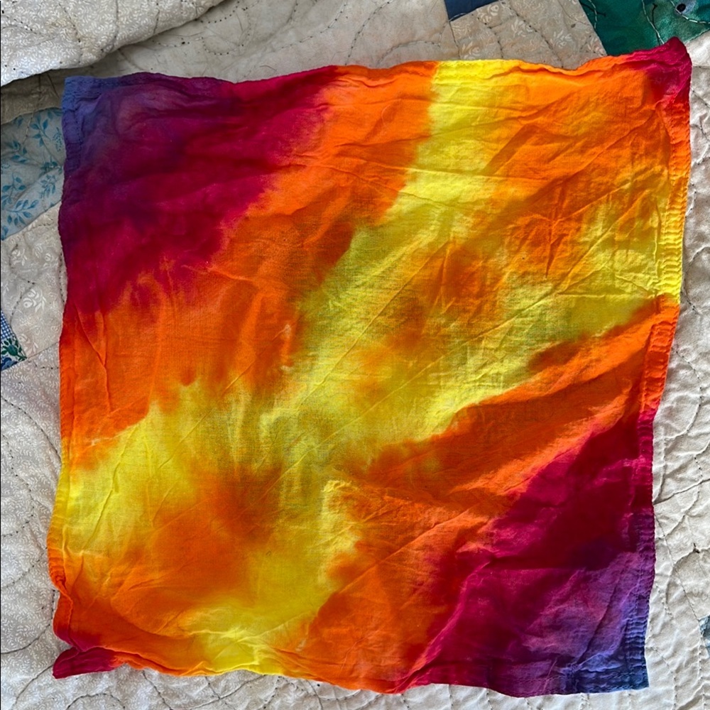 Vibrant Tie-Dye Handkerchief